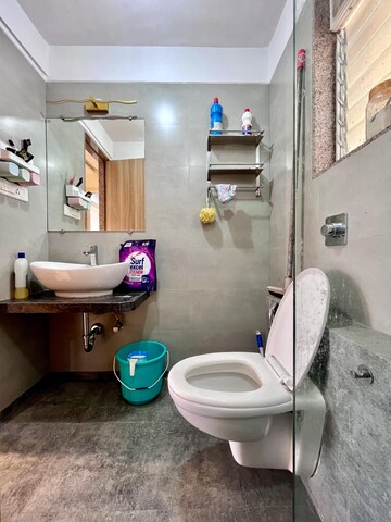 Bathroom in 3 BHK Apartment at Paradise Lifespaces Sai World City, New Panvel – for Rent