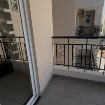 Balcony in 3 BHK Apartment at Allwin El Spazia, Nagla Road – for Rent