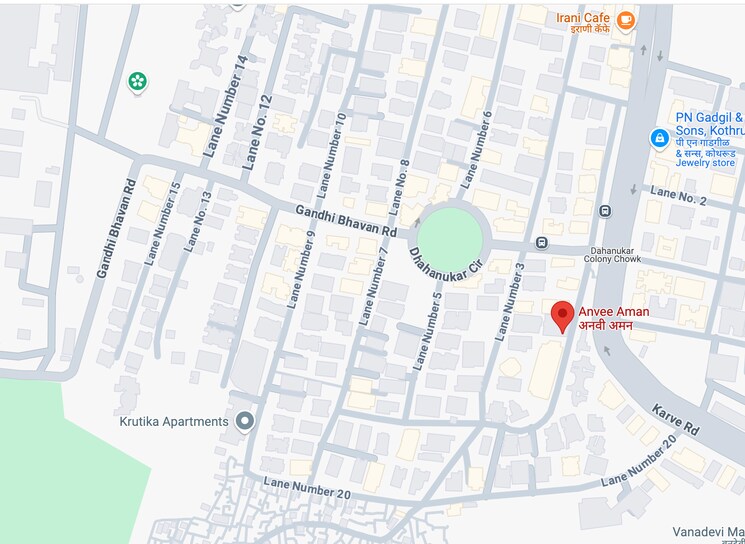 Map Location, anvee-aman-d-chs 2 Bedroom 713 Sq.Ft. Apartment In Kothrud Pune 8364553