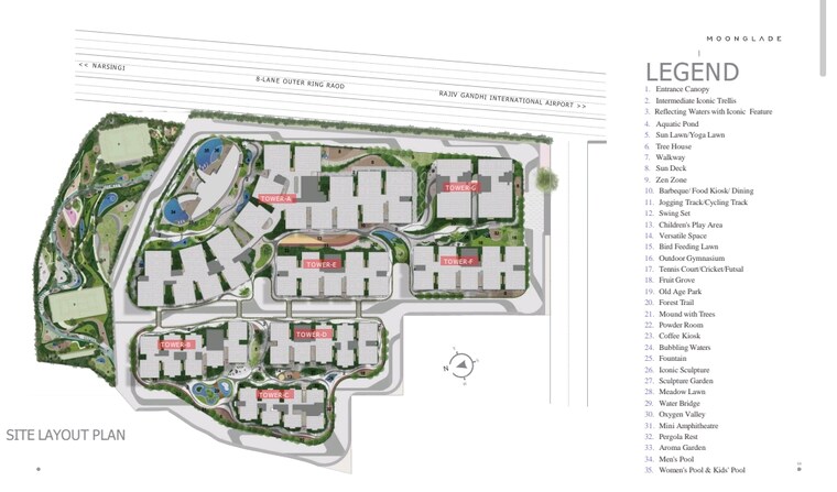 Master Plan, ira-moon-glade 2 Bedroom 1345 Sq.Ft. Apartment In Narsingi Hyderabad 8364644