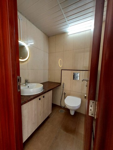 Bathroom in 3 BHK Apartment at LnT Raintree Boulevard, Hebbal – for Rent