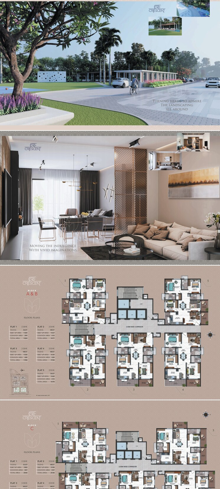 Floor Plan, candeur-crescent 3 Bedroom 1601 Sq.Ft. Apartment In Serilingampally Hyderabad 8365778