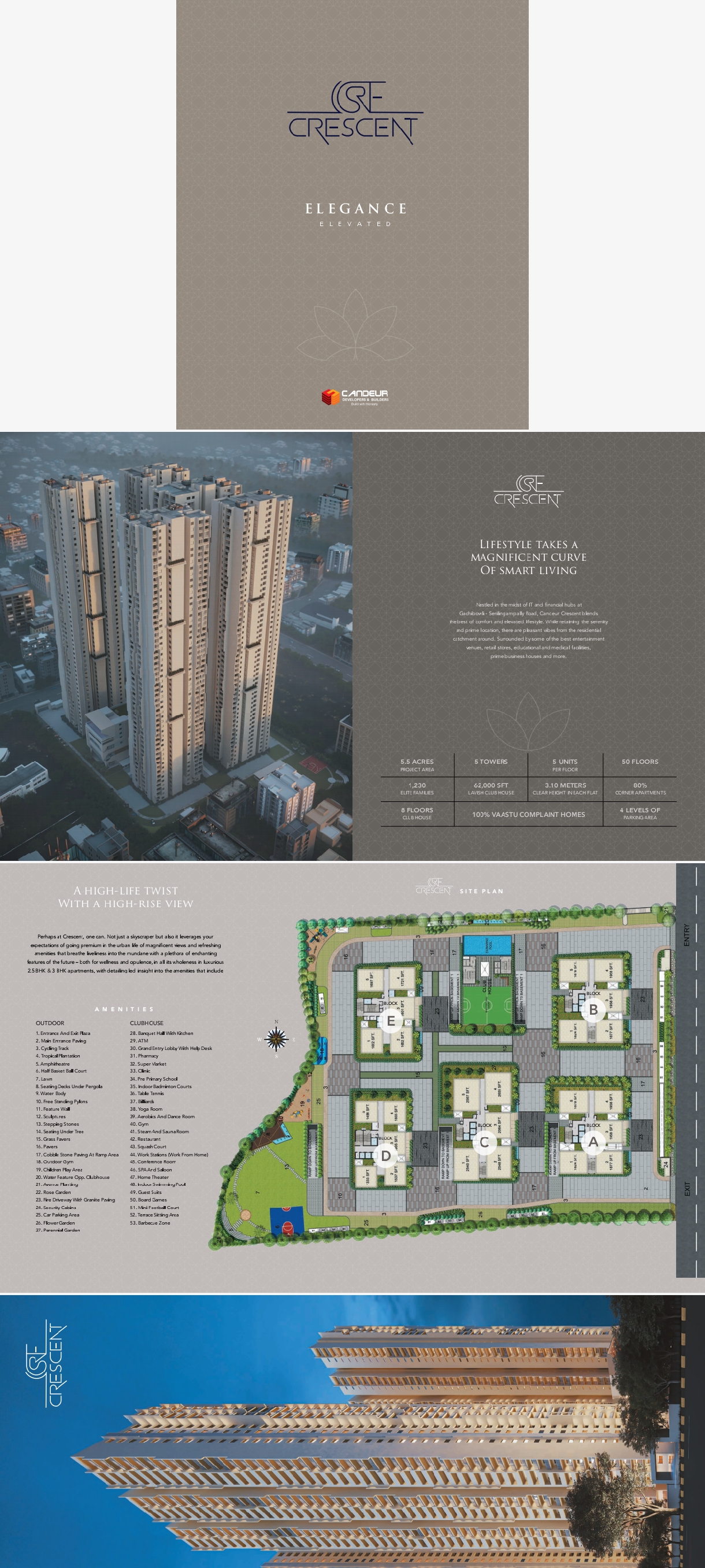 3 BHK + Pooja Room Apartment For Sale in Candeur Crescent