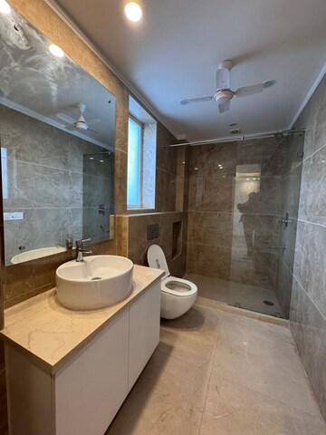 Bathroom in 4 BHK Builder Floor at Ansal Sushant Lok I, Sector 43 – for Rent