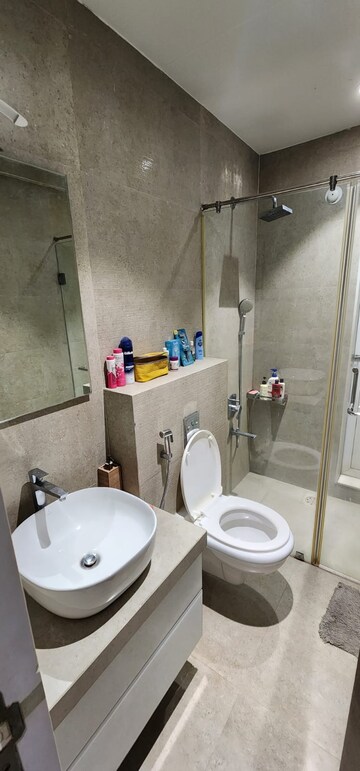 Bathroom in 3 BHK Apartment at Satyam Imperial Heights, Ghansoli – for Rent