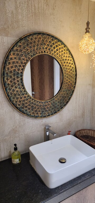 Bathroom in 3 BHK Apartment at Satyam Imperial Heights, Ghansoli – for Rent