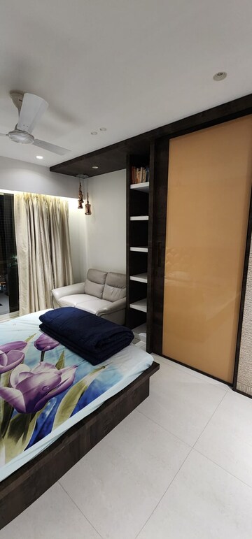 Bedroom in 3 BHK Apartment at Satyam Imperial Heights, Ghansoli – for Rent