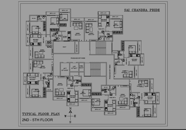 Floor Plan, mauli-sai-chandra-pride 1 Bedroom 422 Sq.Ft. Builder Floor In Khadakpada Thane 8366384