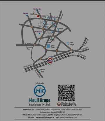 1 BHK Builder Floor – Map Location View at Mauli Sai Chandra Pride, Khadakpada - for Sale
