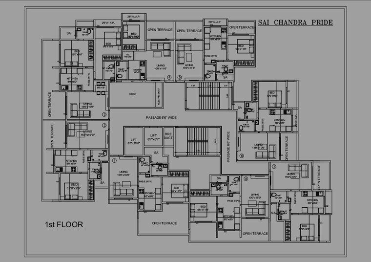 Floor Plan, mauli-sai-chandra-pride 1 Bedroom 422 Sq.Ft. Builder Floor In Khadakpada Thane 8366384