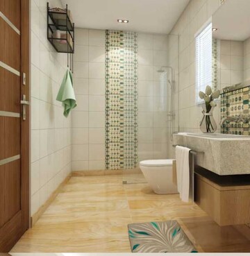 Bathroom in 3 BHK Apartment at Ramprastha Imperial Heights Phase 1, Indrapuram – for Sale