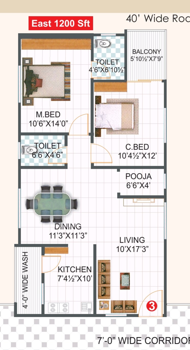 Other, mallampet 2 Bedroom 1225 Sq.Ft. Apartment In Mallampet Hyderabad 8367561