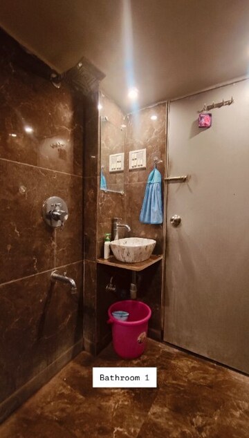 Bathroom in 3 BHK Apartment at New Patel CHS, Nalasopara East – for Rent