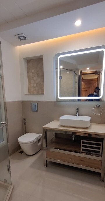 Bathroom in 2.5 BHK Builder Floor at Virat Nagar – for Rent