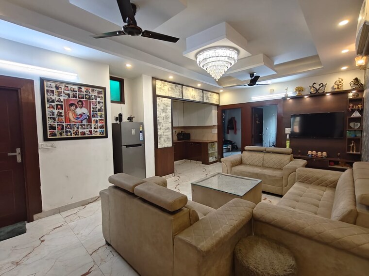 Living Room, indrapuram 3 Bedroom 112 Sq.Mt. Builder Floor In Indrapuram Ghaziabad 8368779