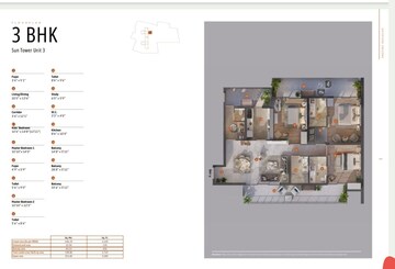 Master Plan in 3.5 BHK Apartment at Keystone Seasons, Sector 77 – for Sale