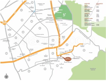 3 BHK Apartment – Map Location View at Conscient Hines Elevate, Sector 59 - for Sale