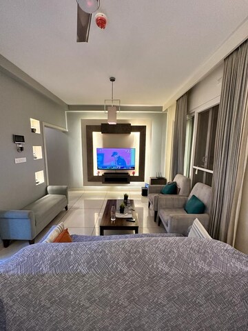 Living Room in 2.5 BHK Apartment at Prestige Lakeside Habitat, Varthur – for Rent