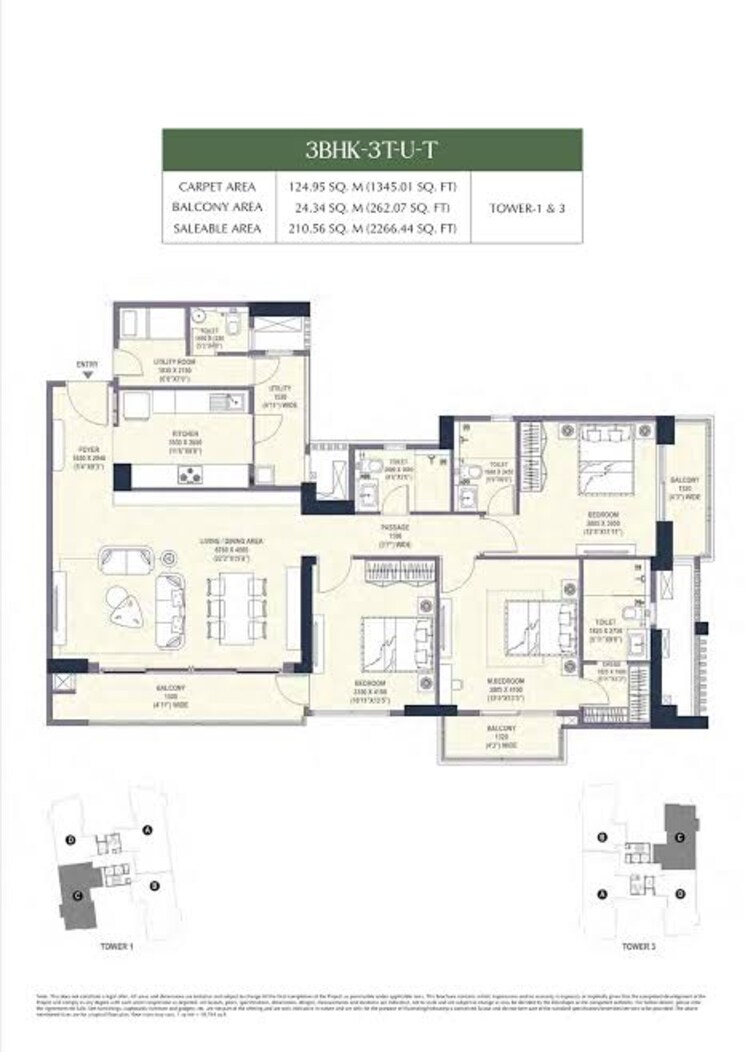 Floor Plan, sobha-altus 1 RK 677 Sq.Ft. Apartment In Sector 106 Gurgaon 8370931