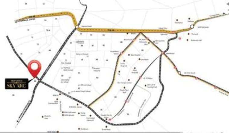 Map Location, smart-world-sky-arc 4 Bedroom 3270 Sq.Ft. Apartment In Sector 69 Gurgaon 8371559