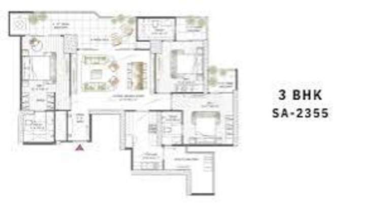 Floor Plan, smart-world-sky-arc 4 Bedroom 3270 Sq.Ft. Apartment In Sector 69 Gurgaon 8371559
