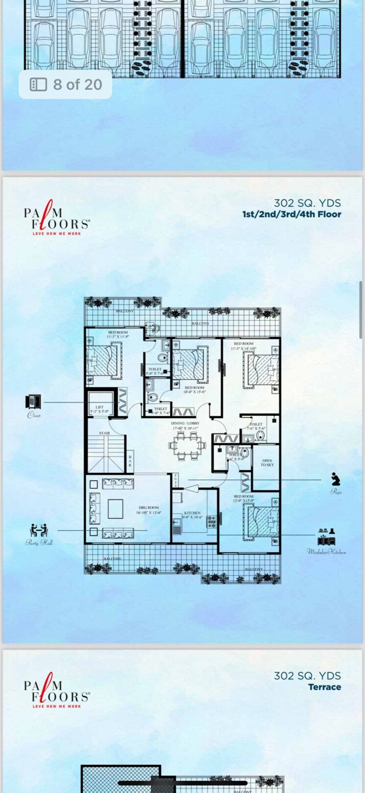 Floor Plan, ardee-city 3 Bedroom 302 Sq.Yd. Builder Floor In Sector 52 Gurgaon 8371756