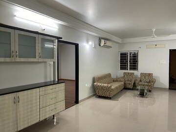 Living Room in 3 BHK Apartment at Ramky Towers, Gachibowli – for Rent
