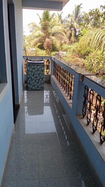 Balcony in 1 BHK Builder Floor at Siolim – for Rent