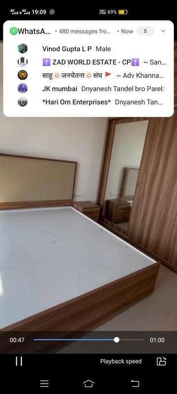 Room in 2 BHK Apartment at Lodha Vista, Lower Parel – for Rent