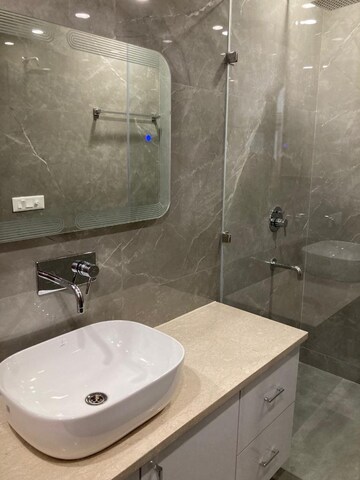 Bathroom in 4 BHK Builder Floor at Ansal Sushant Lok I, Sector 43 – for Rent