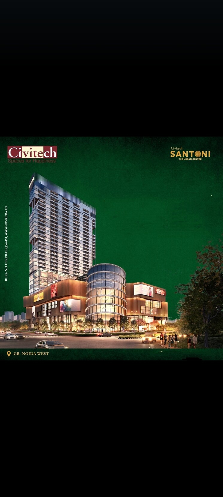 Exterior View, civitech-santoni Commercial Shop 400 Sq.Ft. In Sector 16b Greater Noida Greater Noida 8374400