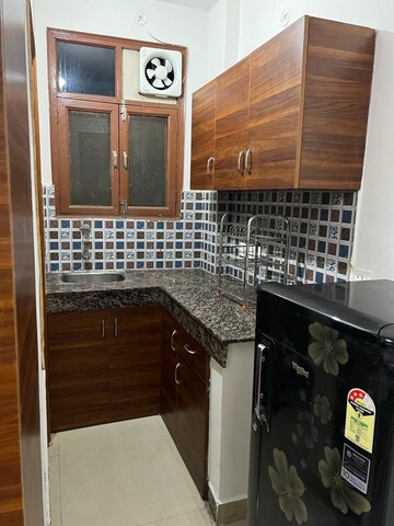 Kitchen in 1 RK Builder Floor at Unitech Arcadia, South City 2 – for Rent