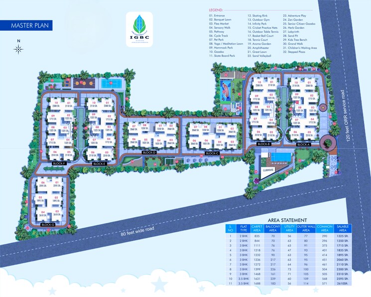 Master Plan, kollur 2 Bedroom 1325 Sq.Ft. Apartment In Kollur Hyderabad 8374477