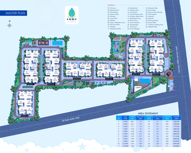 Master Plan, kollur 3 Bedroom 1750 Sq.Ft. Apartment In Kollur Hyderabad 8374514