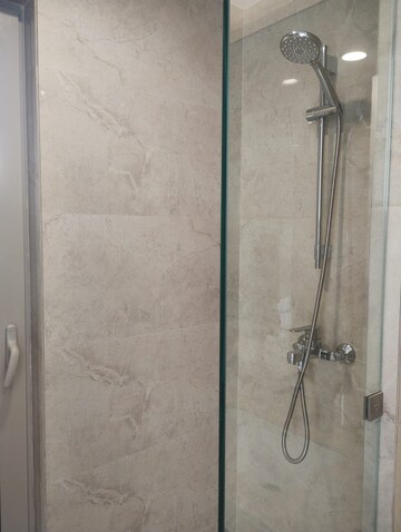 Bathroom in 3 BHK Apartment at Hiranandani Meridian, Manpada – for Rent