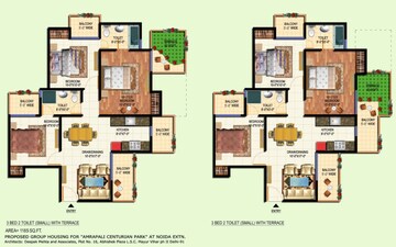 3 BHK Apartment For Sale in Amrapali Terrace Homes, Tech Zone 4 Greater Noida
