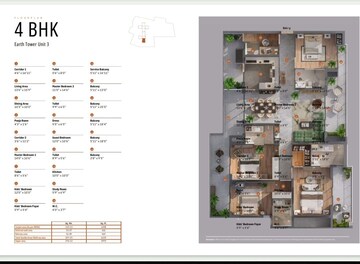 Master Plan in 4 BHK Apartment at Keystone Seasons, Sector 77 – for Sale