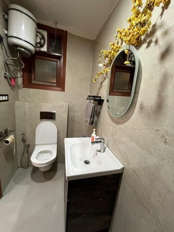 Bathroom in 2 BHK Builder Floor at Saket – for Rent