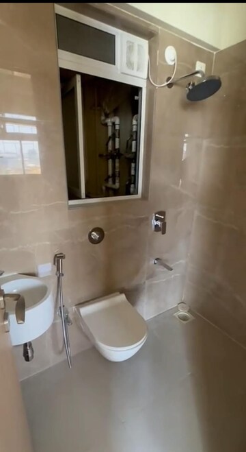 Bathroom in 1 BHK Apartment at Lashkaria Pearl, Jogeshwari West – for Rent