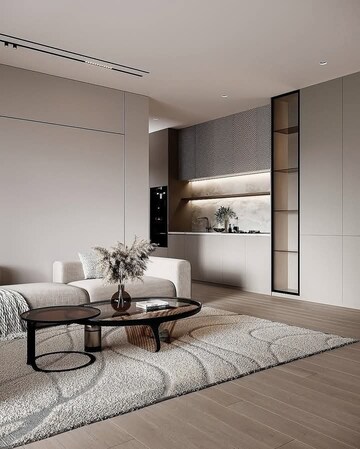Living Room in 2 BHK Apartment at Igi Airport Area – for Sale
