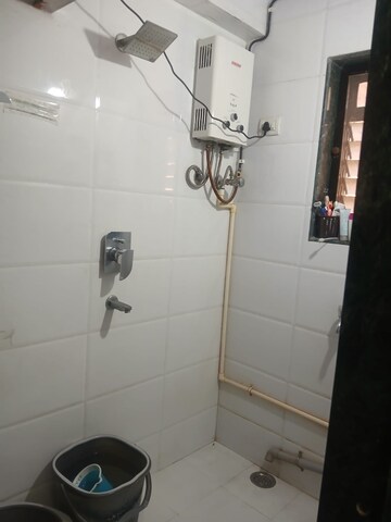 Bathroom in 1 RK Apartment at Hakimi CHS, Goregaon West – for Rent