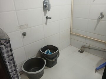 Bathroom in 1 RK Apartment at Hakimi CHS, Goregaon West – for Rent