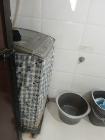 Bathroom in 1 RK Apartment at Hakimi CHS, Goregaon West – for Rent