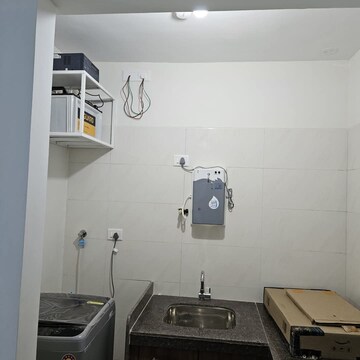 Living Room in 1 BHK Apartment at Duville Riverdale Suites, Kharadi – for Rent
