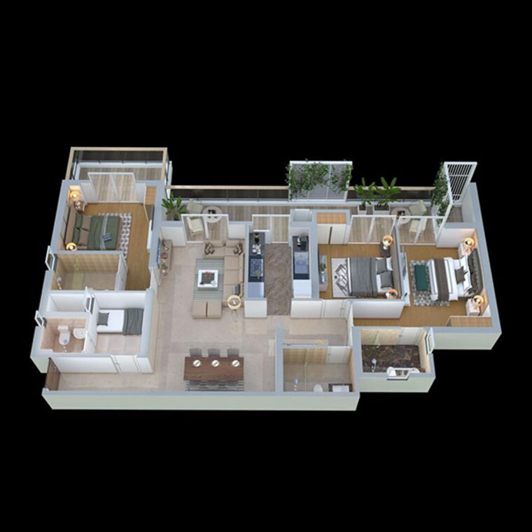 Floor Plan, sector 63 4 Bedroom 3459 Sq.Ft. Apartment In Sector 63 Gurgaon 8377025