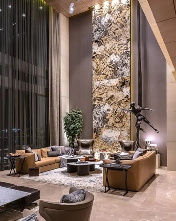 Living Room in 5 BHK Apartment at Shree Naman Xana, Worli Sea Face – for Sale