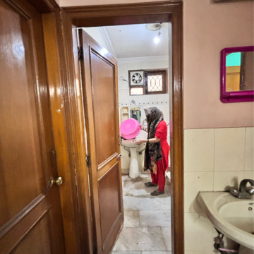 Bathroom in 2 BHK Builder Floor at Malviya Nagar – for Rent