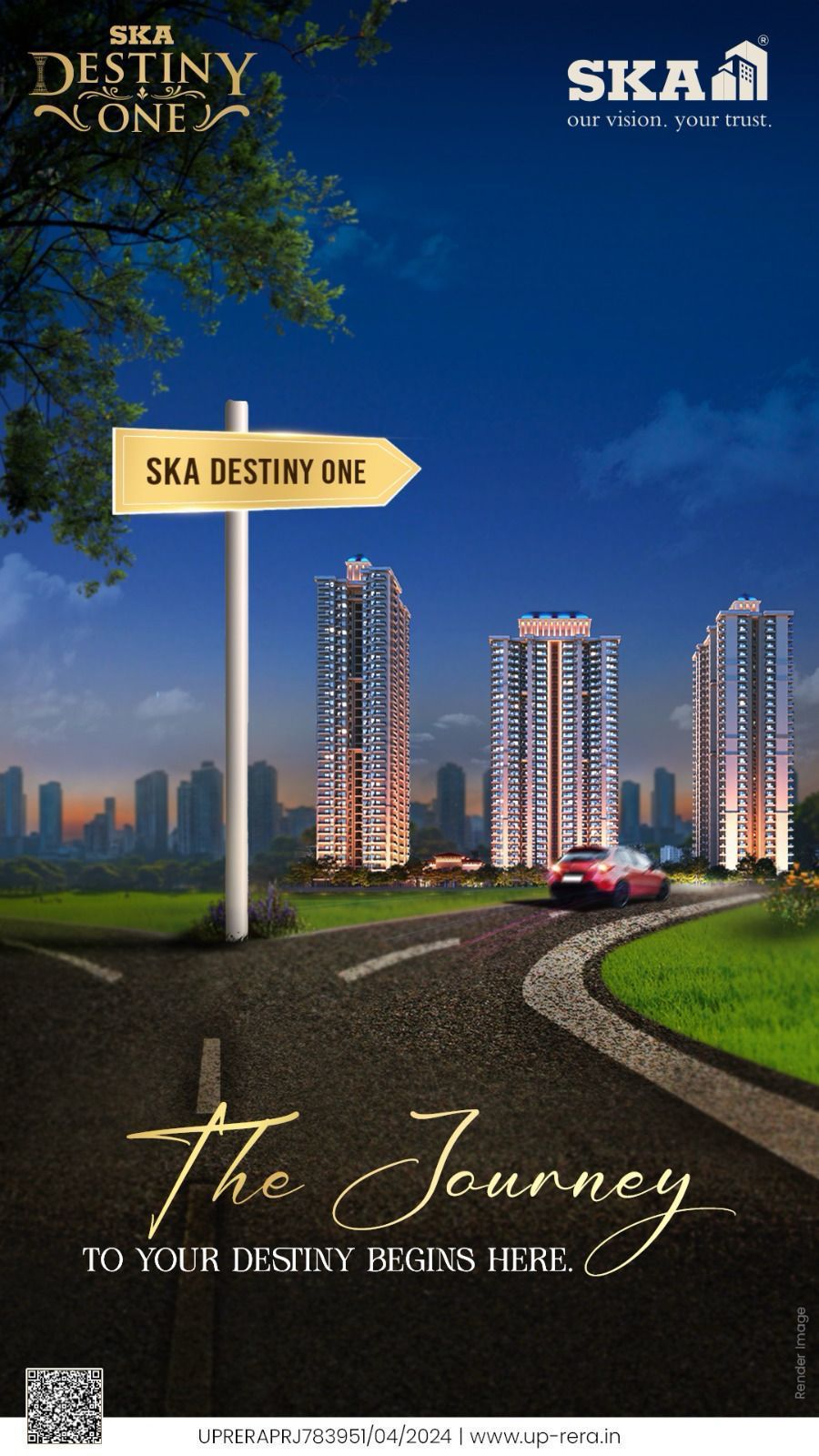 3 BHK + Extra Room Apartment For Sale in SKA Destiny One