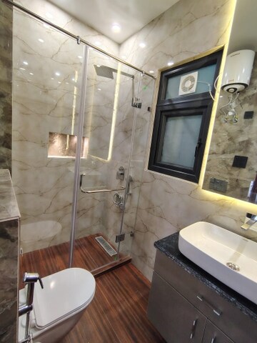 Bathroom in 3 BHK Builder Floor at Chittaranjan Park – for Rent