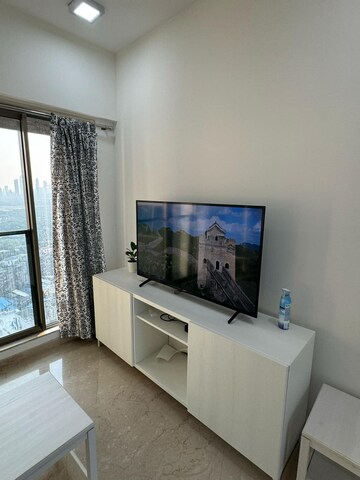 Living Room in 2 BHK Apartment at Chandak Cornerstone, Worli – for Rent